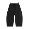 Plaid joggers black